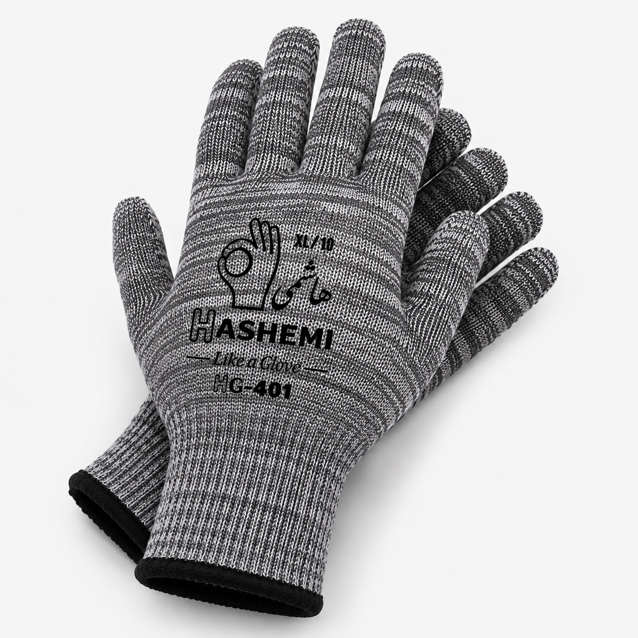 دستکش بافت ملانژ گیج ۱۰ هاشمی HG-104